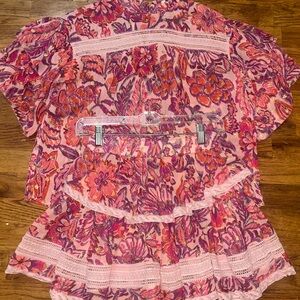 Olivia Rae Pink and Purple Floral Mini Dress